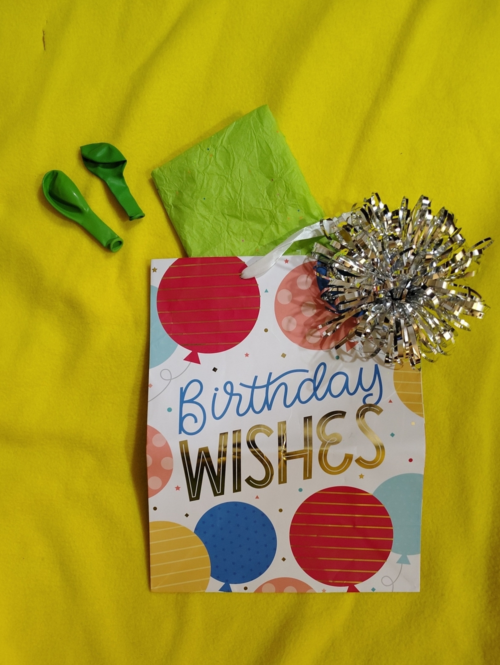 Birthday Wishes Gift Bag - Green Accent